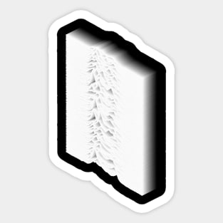 3D Unknown Pleasures Inspired Graphic Design Artwork Sticker